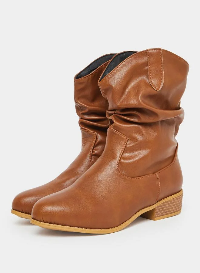 Take Two Women Brown Slouch Ankle Boots